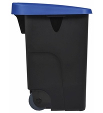 Kôš na triedený odpad, pojazdný, Rossignol Movatri 56187, modrý, s otvorom, 85 L - 2