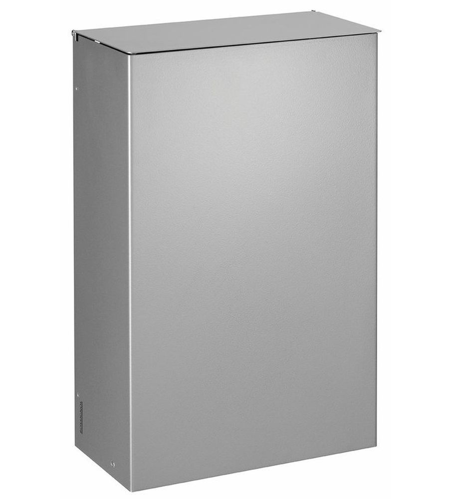 Nástenný kôš s vekom Rossignol Stella 51346, 10 L, metalovo šedý