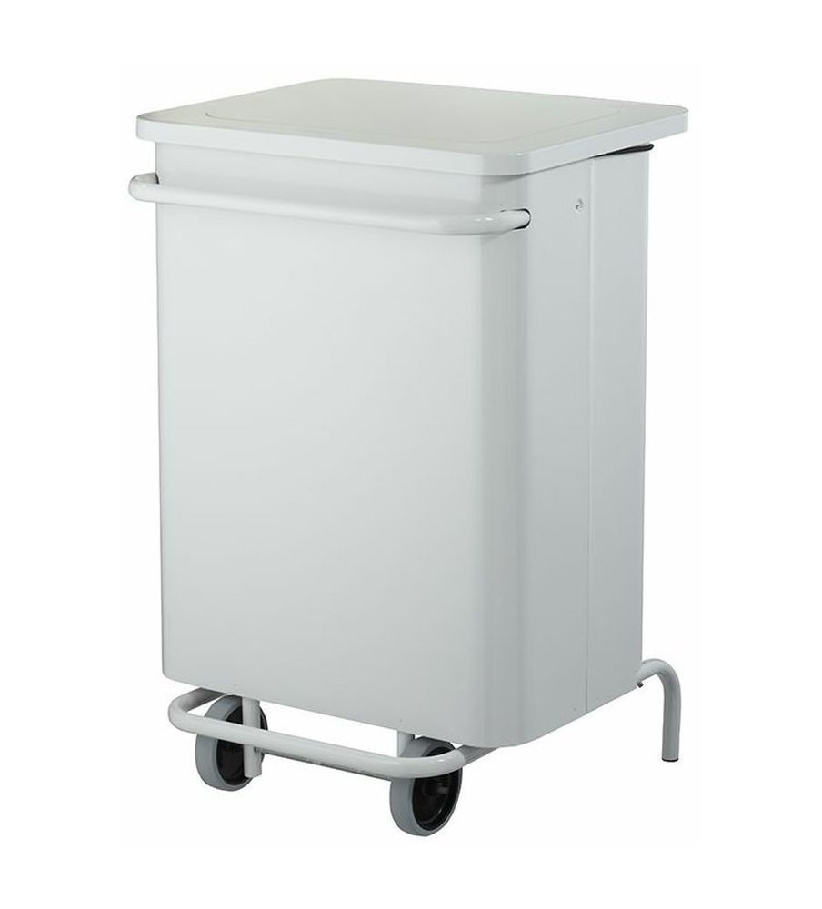 Odpadkový kôš Rossignol Collecroule 57251, 70 L, biely, pre zdravotníctvo, HACCP