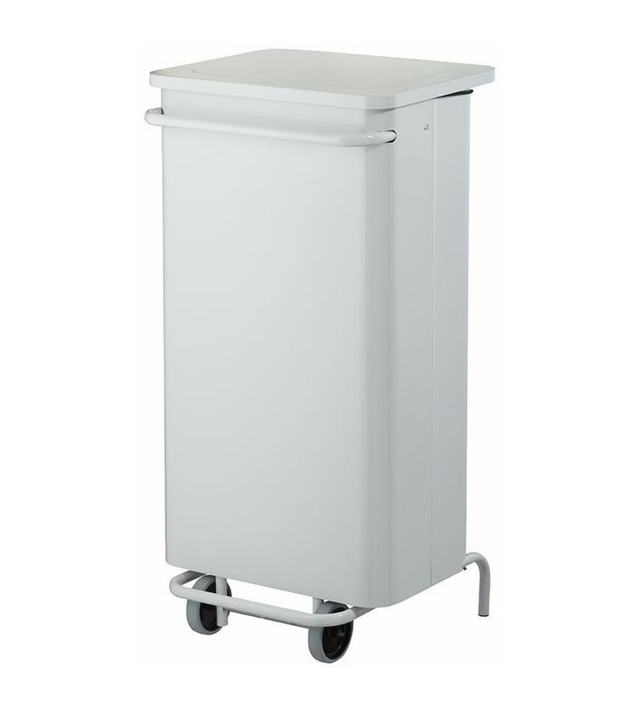 Odpadkový kôš Rossignol Collecroule 57250, 110 L, biely, pre zdravotníctvo, HACCP