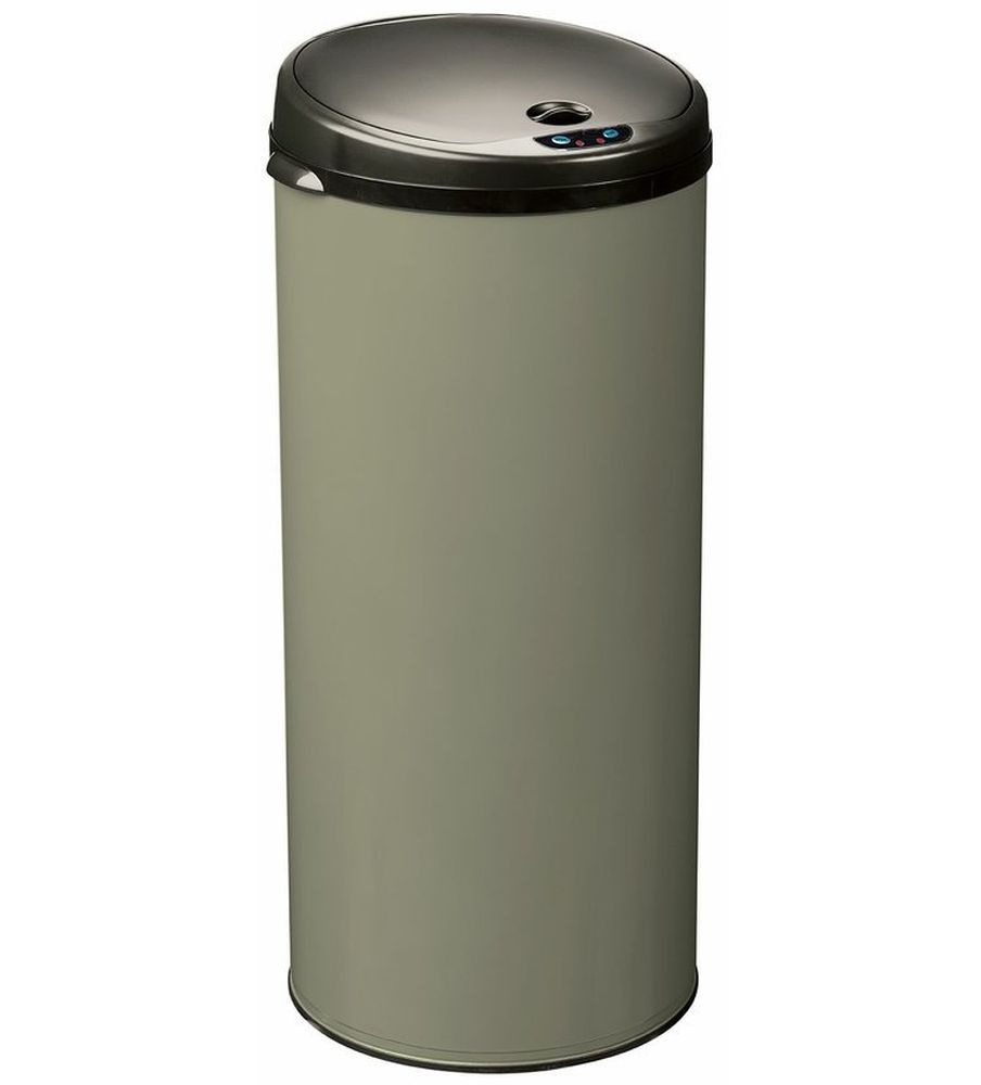 Bezdotykový odpadkový kôš Rossignol Sensitive Plus 90623, 45 L, šedozelený, RAL 7033