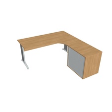 Kancelársky stôl pracovný, zostava ľavá - CE 1800 60 HR L, dub
