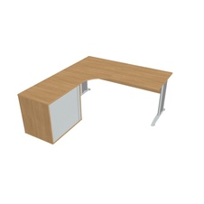 Kancelársky stôl pracovný, zostava pravá - CE 1800 60 HR P, dub