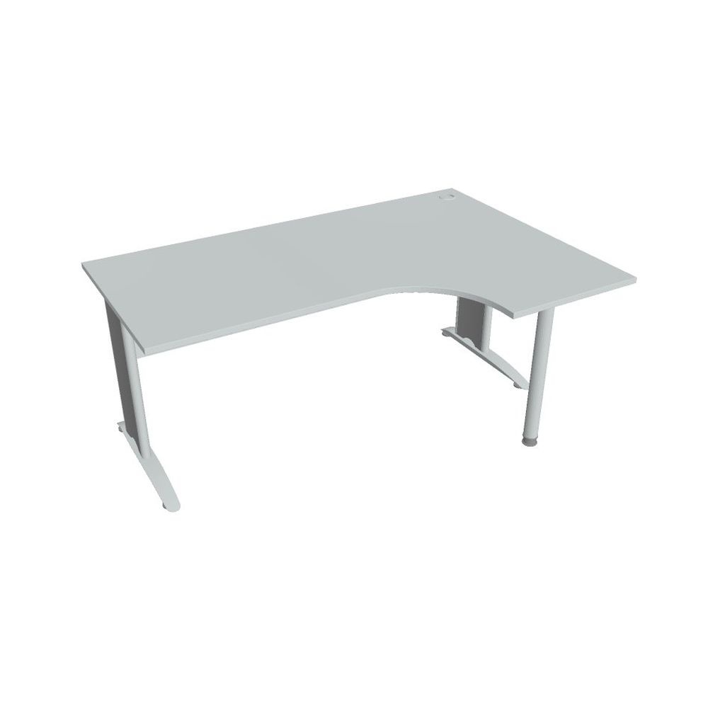 Kancelársky stôl pracovný, ľavé prevedenie - CE 1800 60 L, šedá