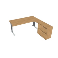 HOBIS kancelársky stôl pracovný, zostava ľavá - CE 1800 HL, dub