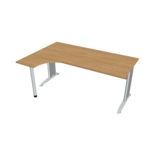 HOBIS kancelársky stôl pracovný tvarový, ergo pravý - CE 1800 P, dub