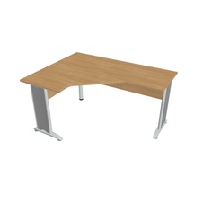 HOBIS kancelársky stôl pracovný tvarový, ergo pravý - CEV 60 P, dub