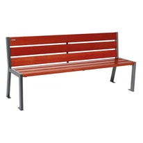 Parková lavička Silaos 1800 mm dub mahagon bez područiek