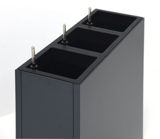 TRITON designový kovový kvetináč vrátane samozavlažovacích vložiek - 2