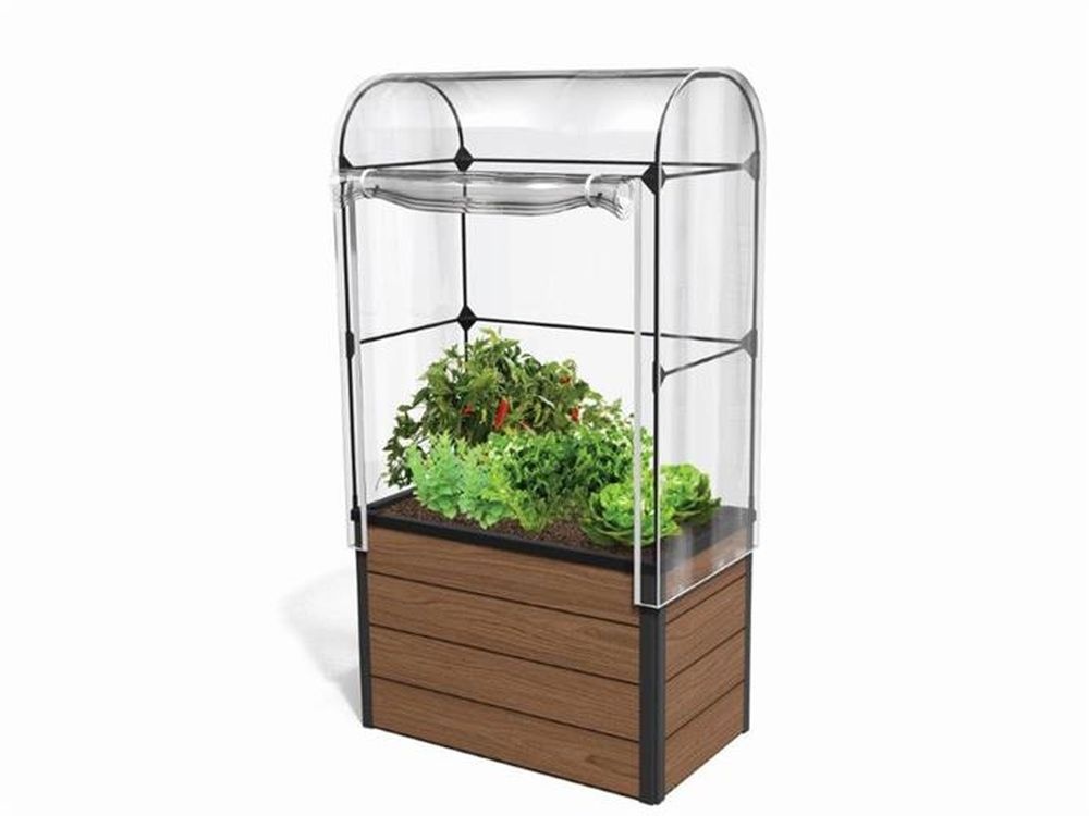 Kvetináč Keter Maple green house s fóliovníkom, hnedá