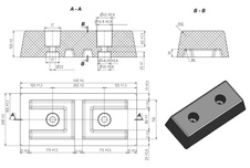 Gumový doraz na rampu 450x200x100 - 4