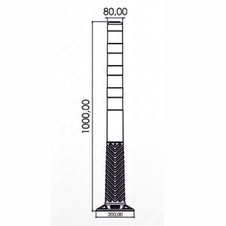 Dopravný stĺpik s tvarovou pamäťou 100 cm - 1