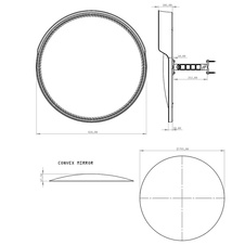 Bezpečnostné dopravné vypuklé zrkadlo 80 cm - 1