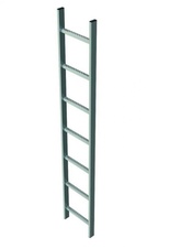 ZARGES šachtový rebrík pozinkovaný, šírka 300 mm, dĺžka 2,24 m
