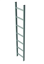 Šachtový rebrík z nerezovej ocele, šírka 300 mm, dĺžka 1,12 m