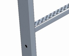 Šachtový rebrík z nerezovej ocele, šírka 300 mm, dĺžka 1,12 m - 1