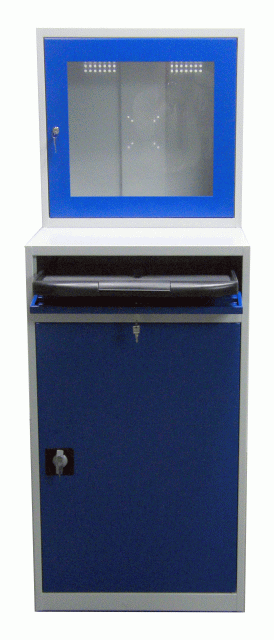 Počítačová skriňa SmK 4a pre LCD monitory, ventilátor, prívo