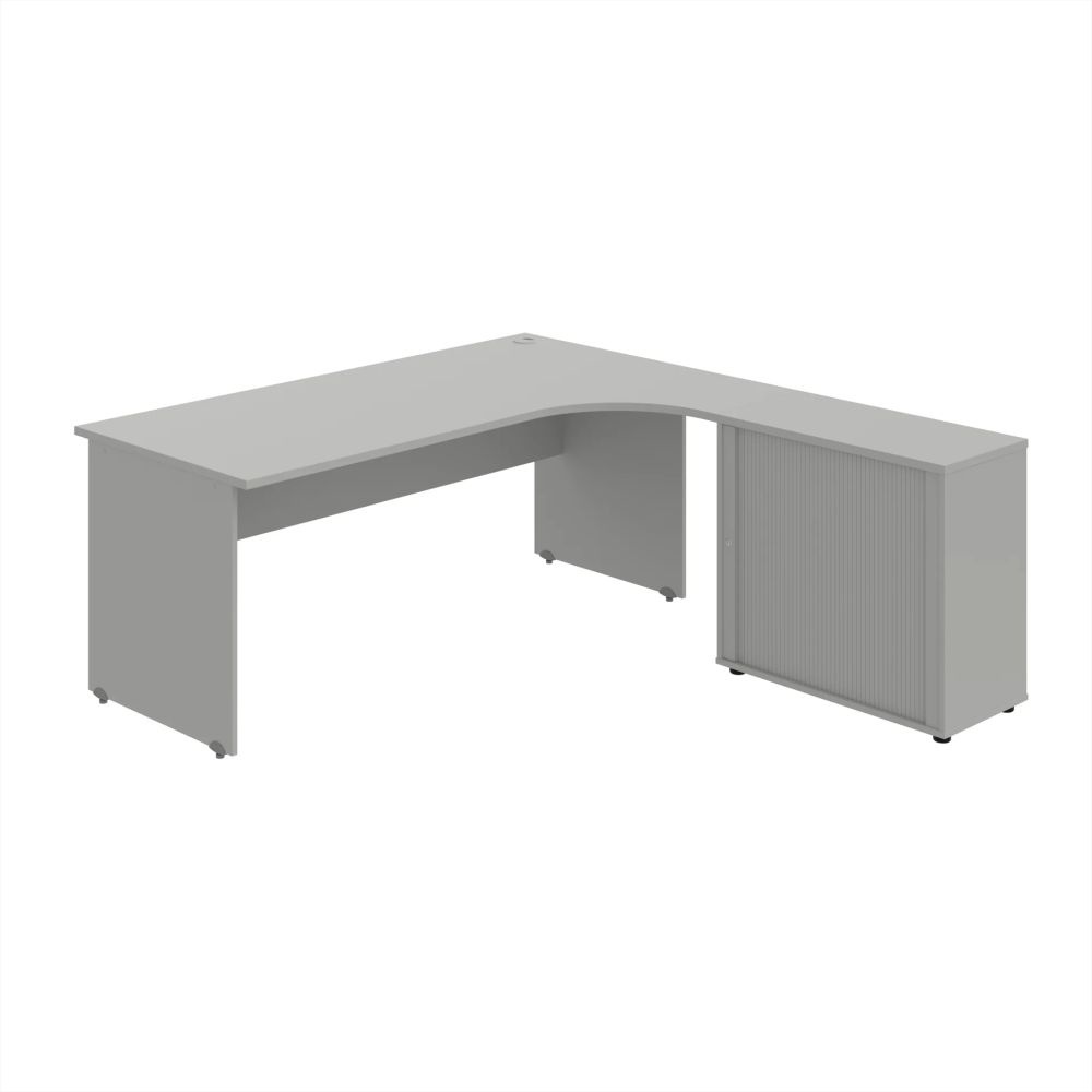 HOBIS stôl pracovný, zostava ľavá - GE 1800 HR L, šedá