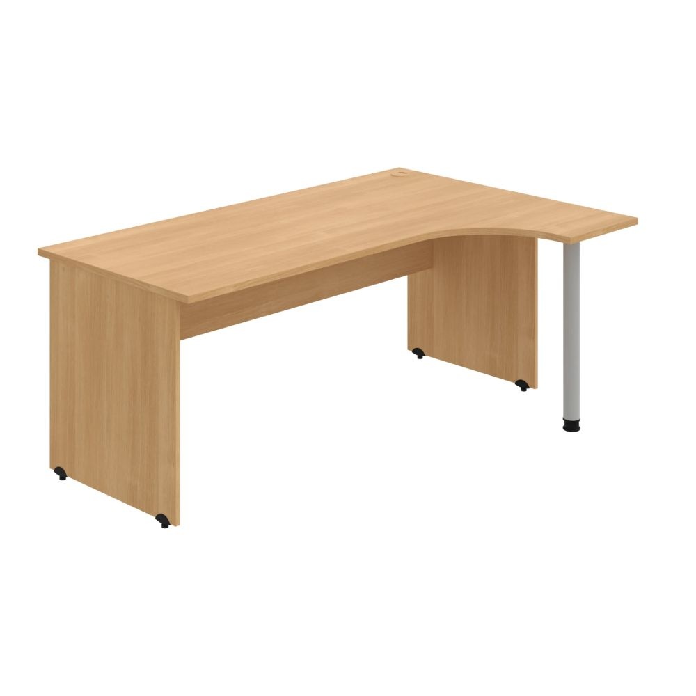 HOBIS kancelársky stôl pracovný tvarový, ergo ľavý - GE 1800 L, dub