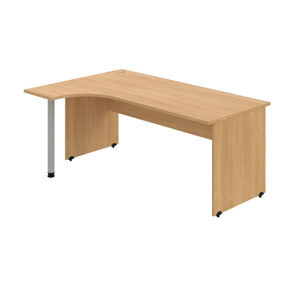 HOBIS kancelársky stôl pracovný tvarový, ergo pravý - GE 1800 P, dub