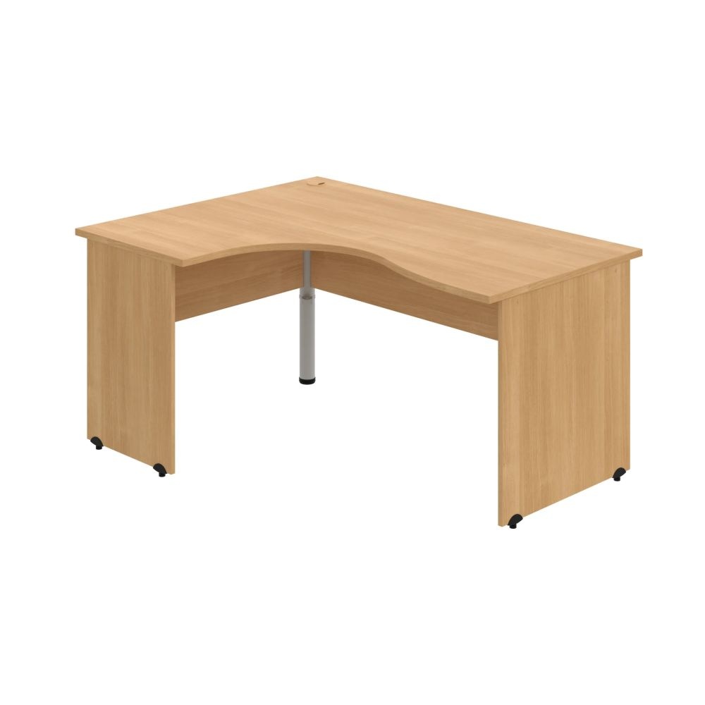 HOBIS kancelársky stôl pracovný tvarový, ergo pravý - GE 2005 P, dub