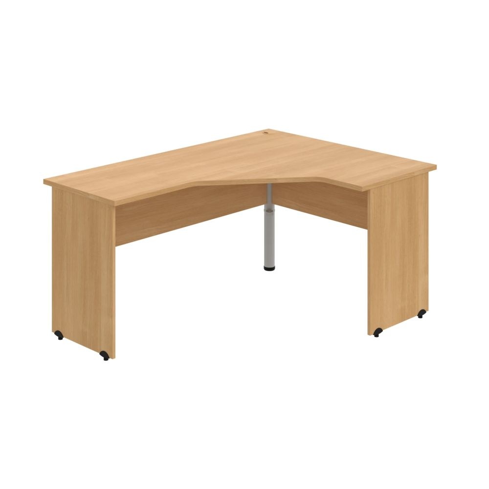 HOBIS kancelársky stôl pracovný tvarový, ergo ľavý - GEV 60 L, dub