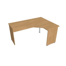 HOBIS kancelársky stôl pracovný tvarový, ergo ľavý - GEV 60 L, dub