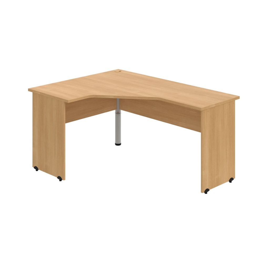 HOBIS kancelársky stôl pracovný tvarový, ergo pravý - GEV 60 P, dub