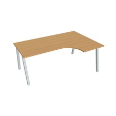 HOBIS kancelársky stôl tvarový, ergo ľavý - UE A 1800 60 L, buk