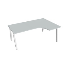 HOBIS kancelársky stôl tvarový, ergo ľavý - UE A 1800 60 L, šedá - 2