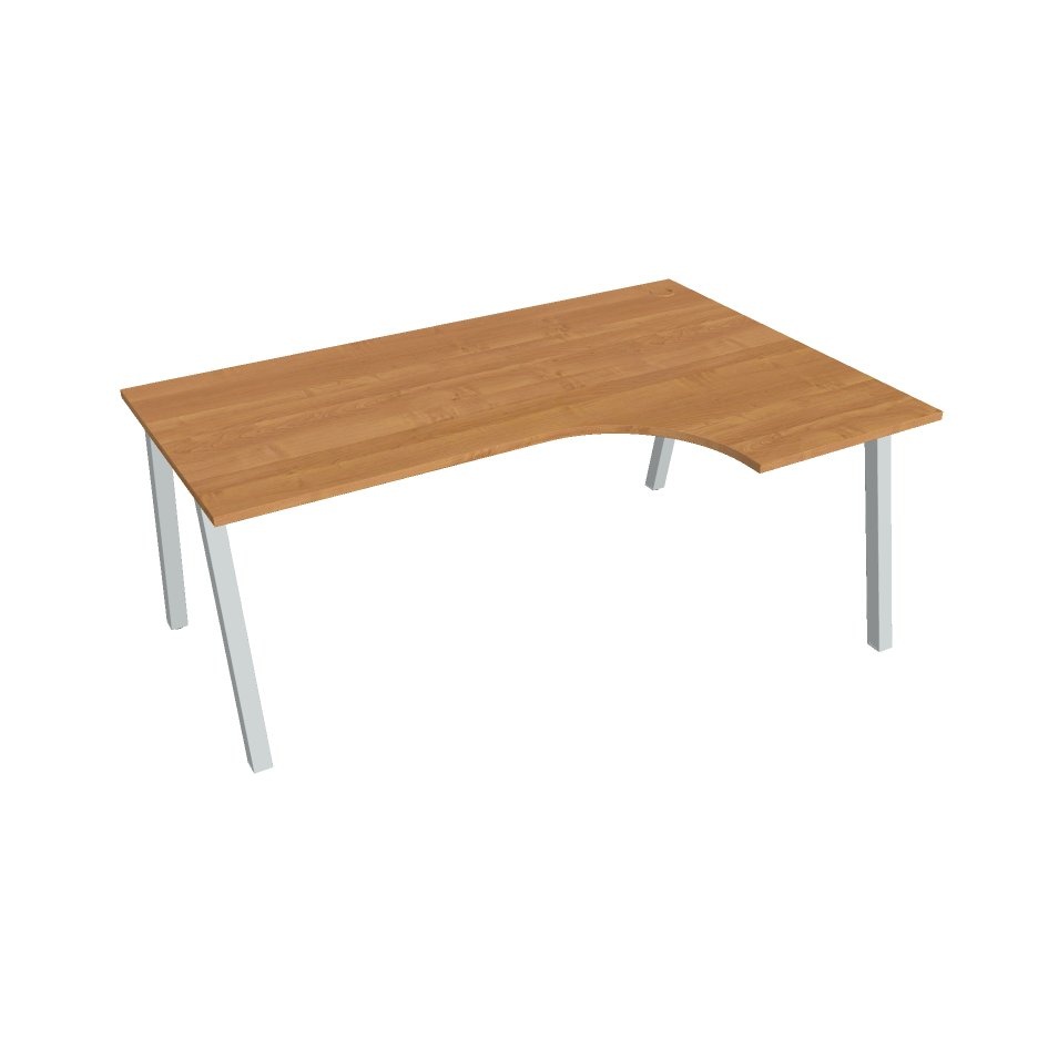 HOBIS kancelársky stôl tvarový, ergo ľavý - UE A 1800 60 L, jelša