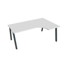HOBIS kancelársky stôl tvarový, ergo ľavý - UE A 1800 60 L, biela - 1