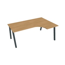 HOBIS kancelársky stôl tvarový, ergo ľavý - UE A 1800 60 L, dub - 1