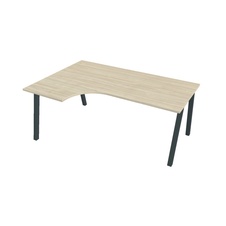 HOBIS kancelársky stôl tvarový, ergo pravý - UE A 1800 60 P, agát - 1