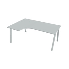 HOBIS kancelársky stôl tvarový, ergo pravý - UE A 1800 60 P, šedá