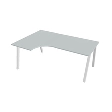 HOBIS kancelársky stôl tvarový, ergo pravý - UE A 1800 60 P, šedá - 2