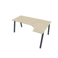 HOBIS kancelársky stôl tvarový, ergo ľavý - UE A 1800 L, agát - 1