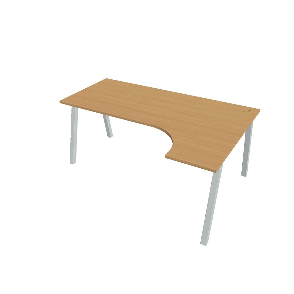 HOBIS kancelársky stôl tvarový, ergo ľavý - UE A 1800 L, buk