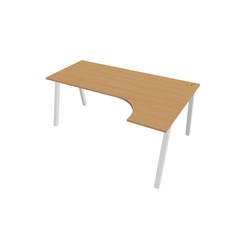 HOBIS kancelársky stôl tvarový, ergo ľavý - UE A 1800 L, buk - 2