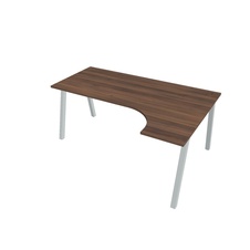 HOBIS kancelársky stôl tvarový, ergo ľavý - UE A 1800 L, orech