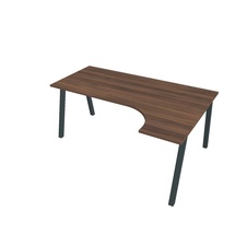 HOBIS kancelársky stôl tvarový, ergo ľavý - UE A 1800 L, orech - 1