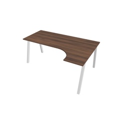 HOBIS kancelársky stôl tvarový, ergo ľavý - UE A 1800 L, orech - 2