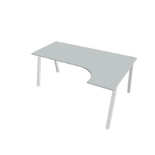 HOBIS kancelársky stôl tvarový, ergo ľavý - UE A 1800 L, šedá - 2