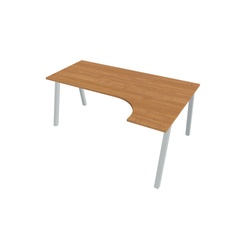 HOBIS kancelársky stôl tvarový, ergo ľavý - UE A 1800 L, jelša