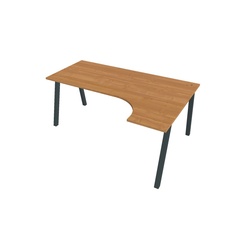 HOBIS kancelársky stôl tvarový, ergo ľavý - UE A 1800 L, jelša - 1