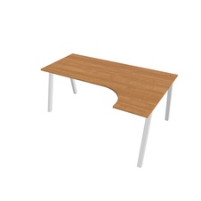 HOBIS kancelársky stôl tvarový, ergo ľavý - UE A 1800 L, jelša - 2