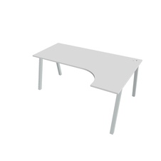 HOBIS kancelársky stôl tvarový, ergo ľavý - UE A 1800 L, biela
