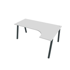 HOBIS kancelársky stôl tvarový, ergo ľavý - UE A 1800 L, biela - 1
