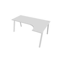 HOBIS kancelársky stôl tvarový, ergo ľavý - UE A 1800 L, biela - 2