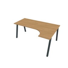 HOBIS kancelársky stôl tvarový, ergo ľavý - UE A 1800 L, dub - 1